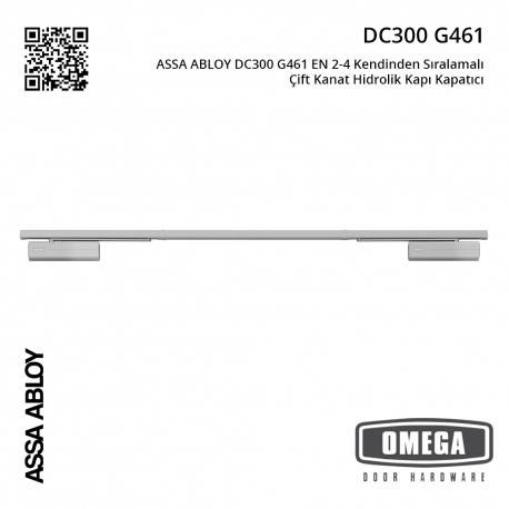 ASSA ABLOY DC300 G461 EN 2-4 Kendinden Sıralamalı Çift Kanat Hidrolik Kapı Kapatıcı