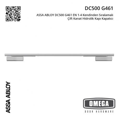 ASSA ABLOY DC500 G461 EN 1-4 Kendinden Sıralamalı Çift Kanat Hidrolik Kapı Kapatıcı