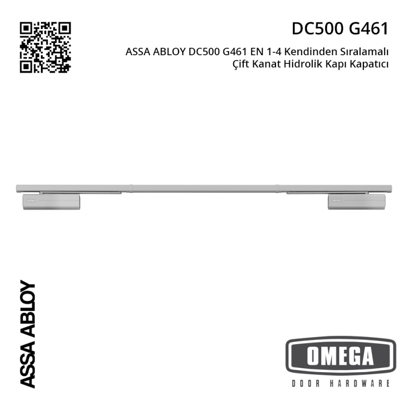 ASSA ABLOY DC500 G461 EN 1-4 Kendinden Sıralamalı Çift Kanat Hidrolik Kapı Kapatıcı
