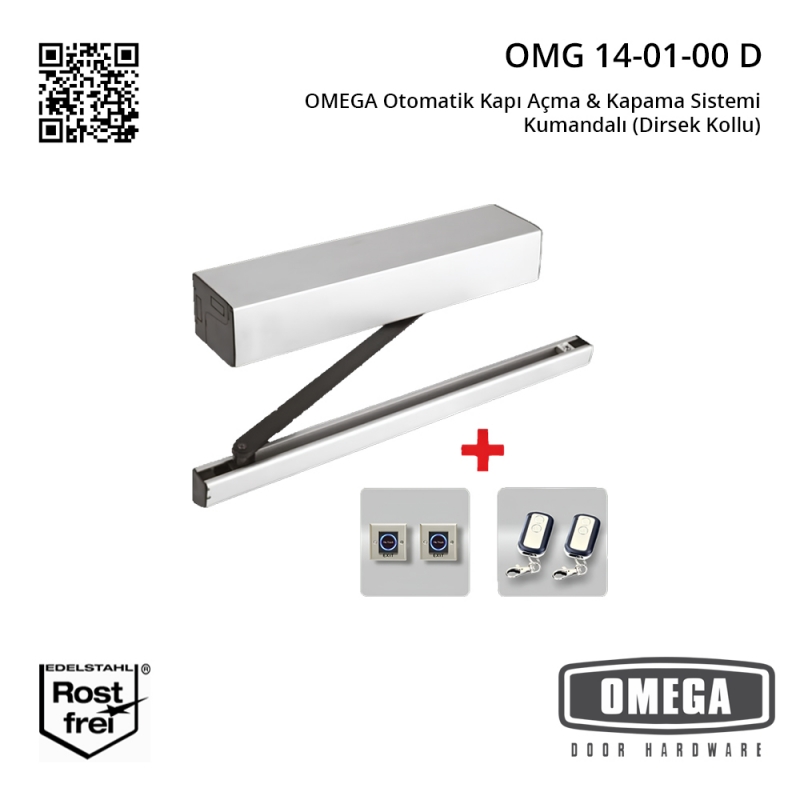 OMEGA Otomatik Kapı Açma & Kapama Sistemi Kumandalı (Dirsek Kollu)