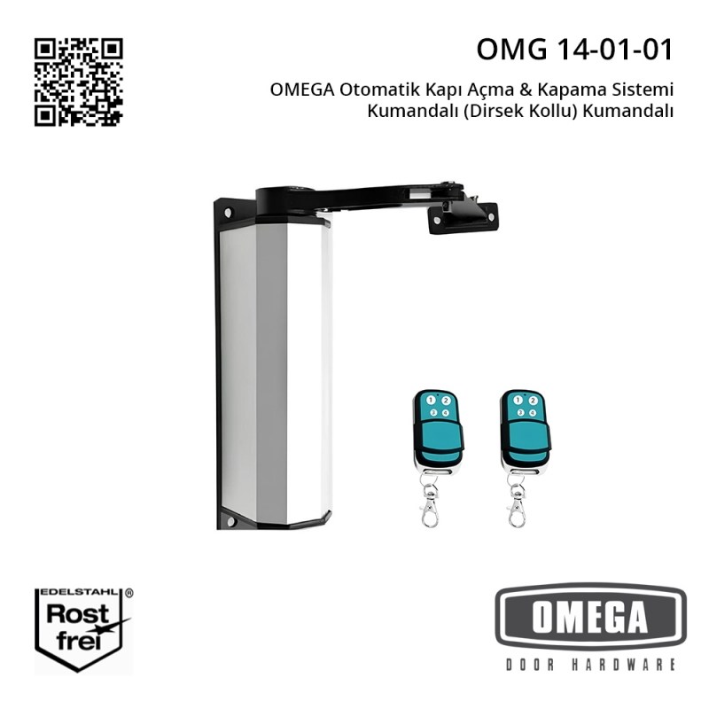 OMEGA Otomatik Kapı Açma & Kapama Sistemi Kumandalı (Dirsek Kollu) Kumandalı