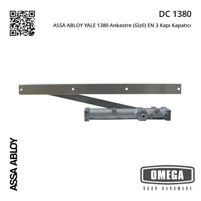 ASSA ABLOY YALE 1380 Ankastre (Gizli) EN 3 Kapı Kapatıcı
