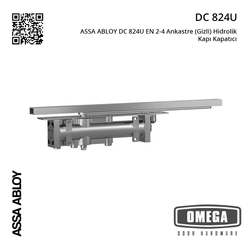 ASSA ABLOY DC 824U EN 2-4 Ankastre (Gizli) Hidrolik Kapı Kapatıcı