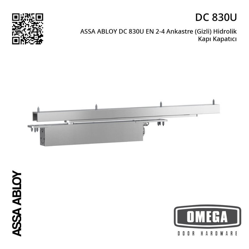 ASSA ABLOY DC 830U EN 2-4 Ankastre (Gizli) Hidrolik Kapı Kapatıcı