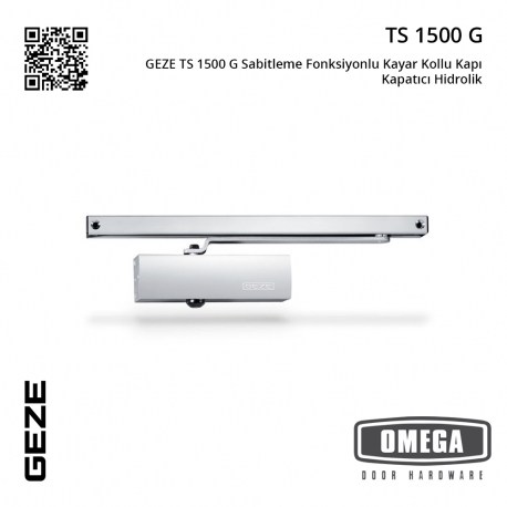 GEZE TS 1500 G Sabitleme Fonksiyonlu Kayar Kollu Kapı Kapatıcı Hidrolik