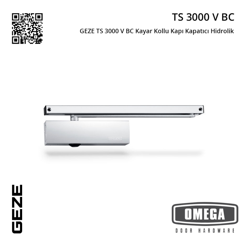 GEZE TS 3000 V BC Kayar Kollu Kapı Kapatıcı Hidrolik