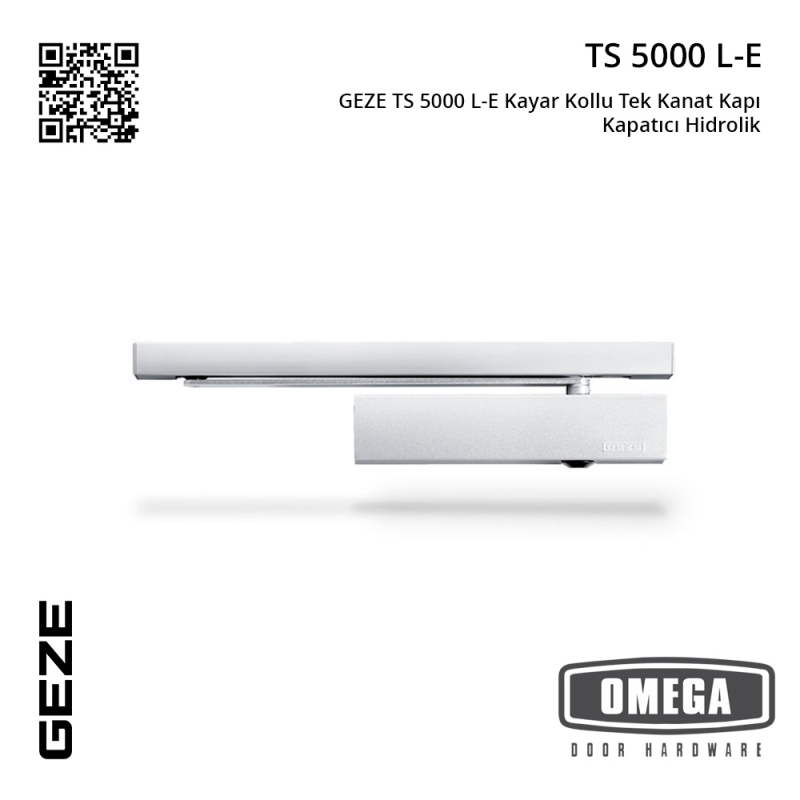GEZE TS 5000 L-E Kayar Kollu Tek Kanat Kapı Kapatıcı Hidrolik