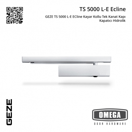 GEZE TS 5000 L-E ECline Kayar Kollu Tek Kanat Kapı Kapatıcı Hidrolik