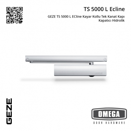 GEZE TS 5000 L ECline Kayar Kollu Tek Kanat Kapı Kapatıcı Hidrolik