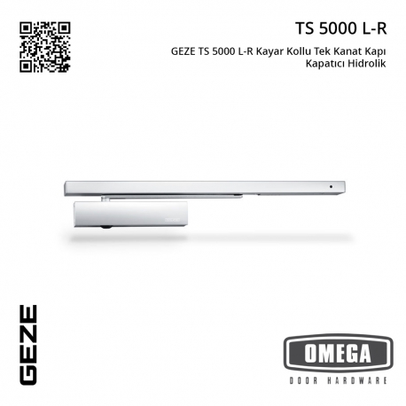 GEZE TS 5000 L-R Kayar Kollu Tek Kanat Kapı Kapatıcı Hidrolik