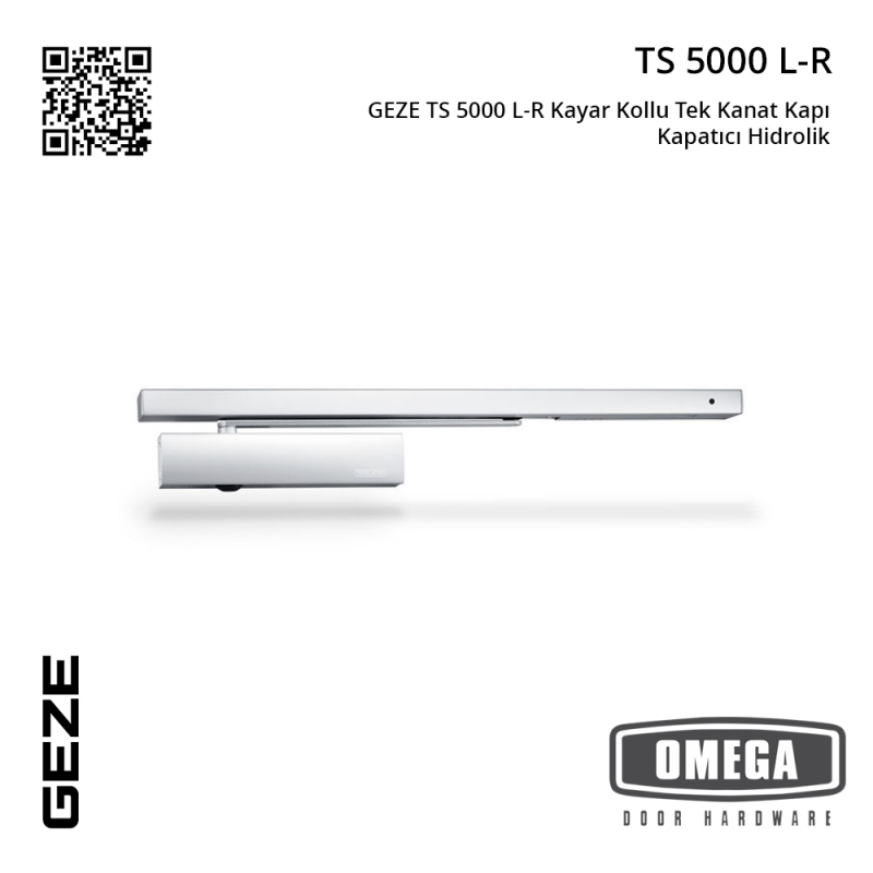GEZE TS 5000 L-R Kayar Kollu Tek Kanat Kapı Kapatıcı Hidrolik
