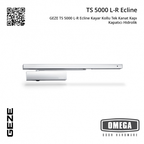 GEZE TS 5000 L-R Ecline Kayar Kollu Tek Kanat Kapı Kapatıcı Hidrolik