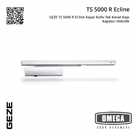 GEZE TS 5000 R ECline Kayar Kollu Tek Kanat Kapı Kapatıcı Hidrolik