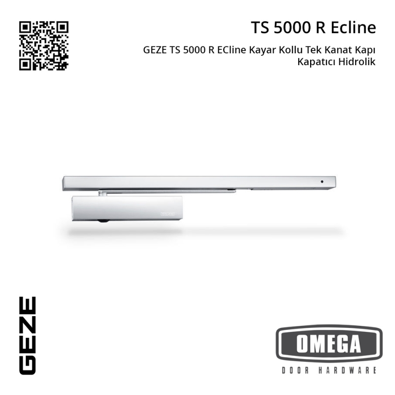 GEZE TS 5000 R ECline Kayar Kollu Tek Kanat Kapı Kapatıcı Hidrolik