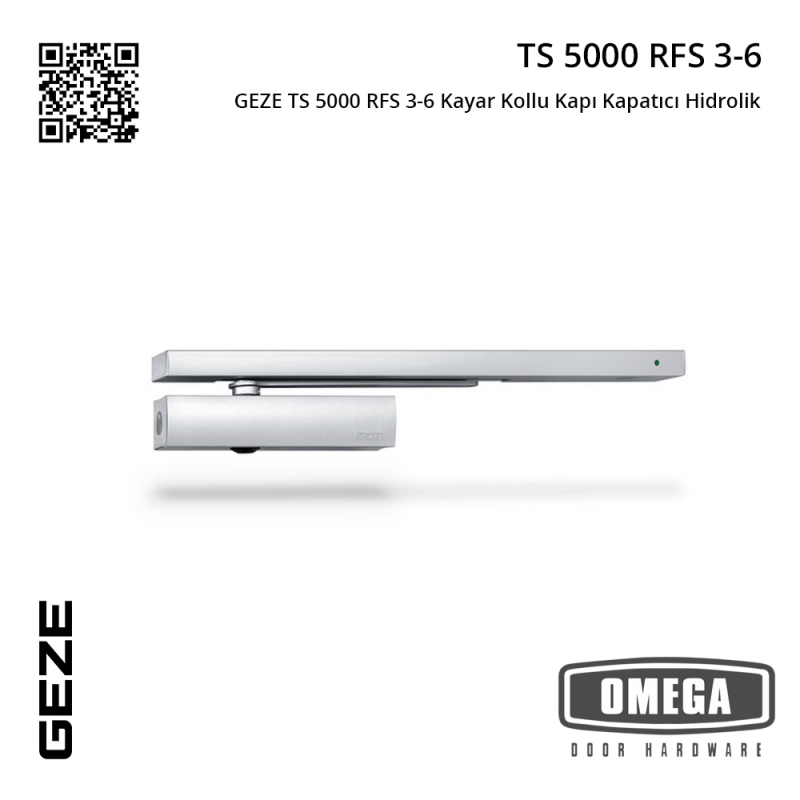 GEZE TS 5000 RFS 3-6 Kayar Kollu Kapı Kapatıcı Hidrolik